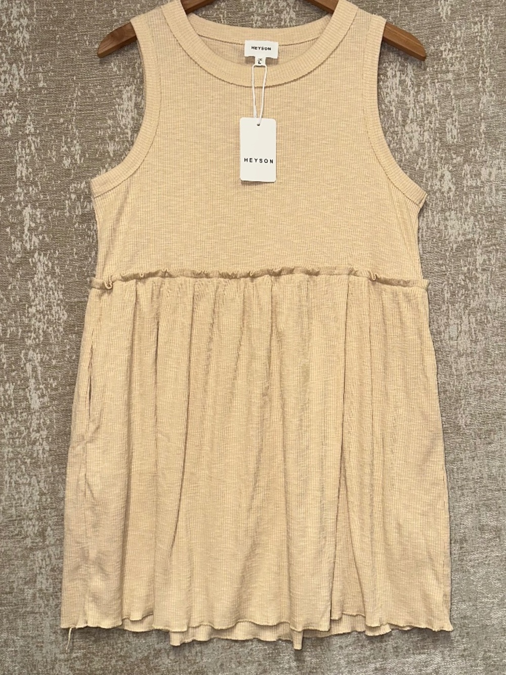 Heyson Ribbed tank dress NWT size Large